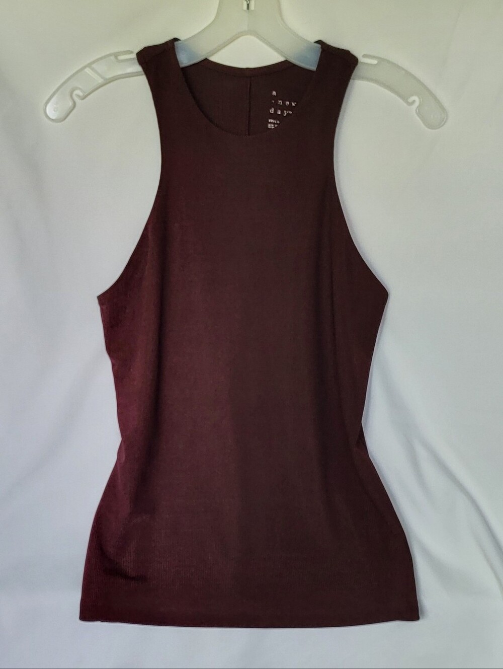 a new day Dark Brown Ribbed Sleeveless Crewneck Tank Top